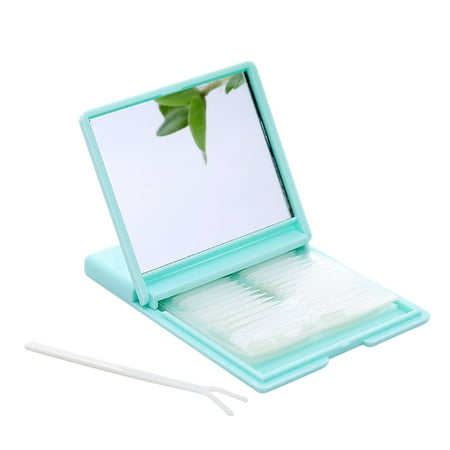 - Portable Breathable Natural Invisible Double Eyelid Tape Self-Adhesive Double Eyelid Stickers Instant Eye Lift Strips With Portable Packing Box Beauty Tool (Green)