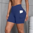thumbnail image 2 of AKOEE High Waist Leggings for Women Shorts Workout Biker Yoga Tight Shorts with Pockets Stretch Gym Clothes (XL, Dark Blue), 2 of 8