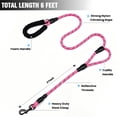 thumbnail image 7 of YeewayVeh Dog Leash 6FT Double Handle, 1/2 Inch Nylon Leash with Padded Handle & Reflective Threads for Medium to Large Dogs (Pink), 7 of 7