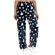 thumbnail image 4 of Pantalones de dormir de franela suave con cintura elástica para mujer, con estampado festivo y bolsillos laterales. Pantalones de poliéster para mujer., 4 of 5