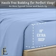 thumbnail image 4 of PRATYUX Full XL 4-PC Sheet Set 600-TC 100% Egyptian Cotton, 18 inch Deep Pockets - Light Blue, 4 of 7