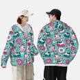 thumbnail image 4 of Fotbe Dogs With Swimming Chaqueta con Protección Solar UPF 50+ para Hombre y Mujer, Camisa con Capucha y Bolsillos-Large, 4 of 7