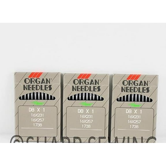 Teamwork 30 Organ Industrial Single Needle LOCKSTITCH Round Shank Needles (Sharp) DBX1 16X257 16X231 16X95 1738 Multiple Sizes! (Metric 110/18)