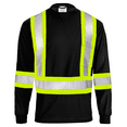 thumbnail image 2 of JORESTECH Hi-Vis X-Back, Long-Sleeved, Two-Toned Work Safety T-Shirt, TS-15 (Black, 4XL), 2 of 9