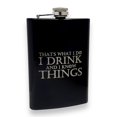 thumbnail image 2 of 8oz BLACK That's What I Do Flask L1, 2 of 4