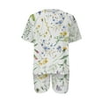 thumbnail image 5 of Ensembles d'Entraînement pour Femmes 2 Pcs Ensemble Mode Col Rond Manches Courtes Imprimé Décontracté Haut et Shorts Ensembles Assortis en Liquidation, 5 of 5
