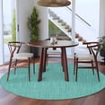 thumbnail image 4 of Round Area Rug 7 Ft, Vintage Teal Green Washable Non-Slip Circle Carpet for Living Room/Bedroom, Farmhouse Retro Solid Color Linen Texture Low-Profile Large Runner Mat Collection Rugs for Indoor, 4 of 7