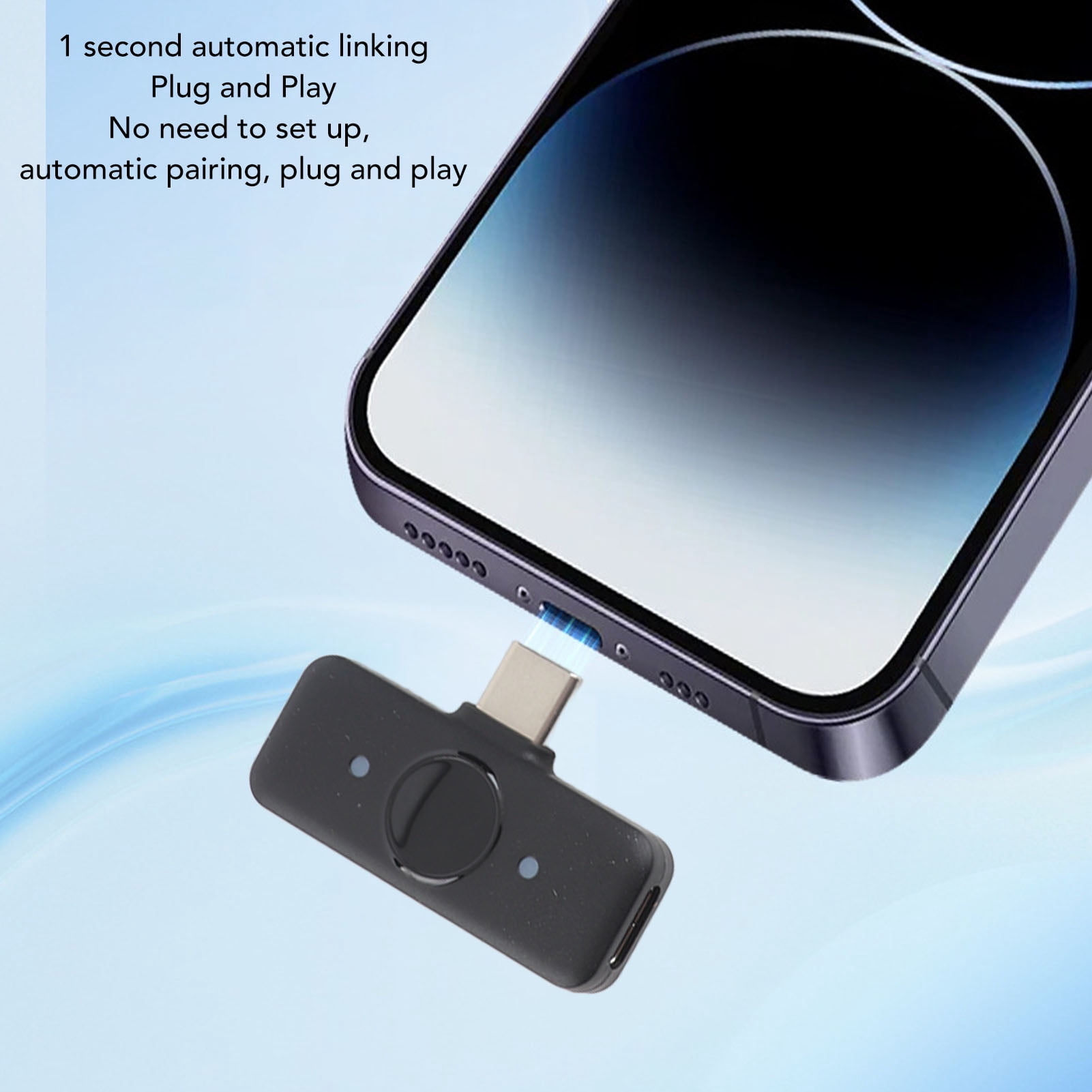 LAZIOEGR 2PCS Wireless Lavalier Microphone Magnetic 2.4GHz Noise Canceling Type C Clip On Lapel Mic with Charging Case (4.33 inches / 11 cm)