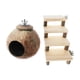 thumbnail image 5 of Casa de hámster de coco con jaula de escalera, accesorio para hacer ejercicio, cueva para mascotas, escondite para Lemmings, animales pequeños, ratas,, 5 of 9