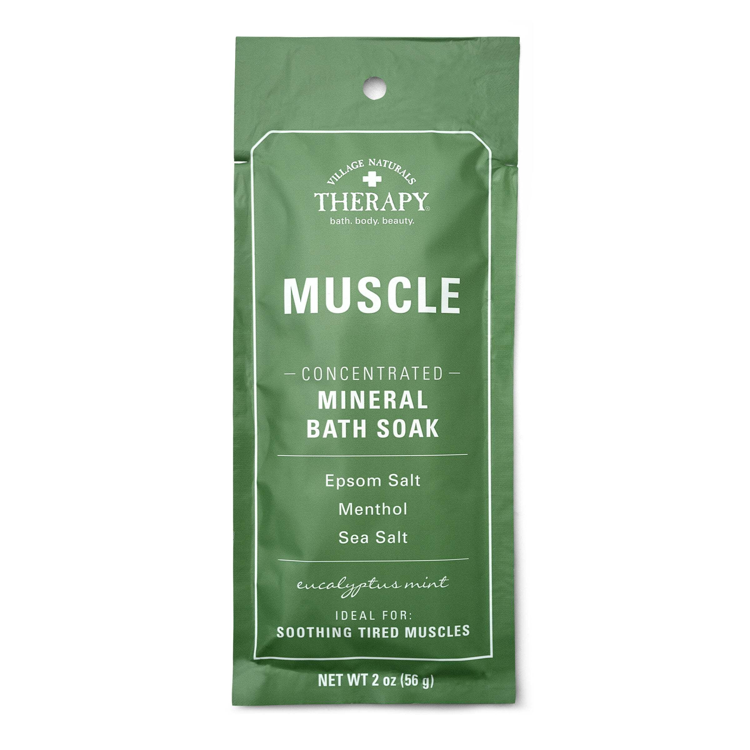 (12 pack) Village Naturals Therapy Muscle Relief Concentrated Mineral Bath Soak, 2 oz.