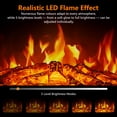thumbnail image 4 of Waleaf 24" Freestanding Electric Fireplace Heater Stove with Remote Control, Adjustable 3D Flame Brightness & Tip-Over Protection, 750W/1500W Portable Indoor Space Heater for Indoor Use, 4 of 8
