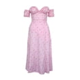 thumbnail image 2 of Vestido largo Macarena con estampado floral rosa XXL, 2 of 8