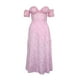 thumbnail image 2 of de con estampado floral dulce para mujer, hombros descubiertos, cuello en V, derrames laterales , atuendos casuales par rosa XXL Yinane Vestido estampado floral, 2 of 8
