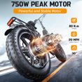 thumbnail image 2 of TST Electric Bike for Adult, 750W Motor 48V/15AH, SGS, 20"x4" Fat Tire Mountain E-bike, Hydraulic Disc Brakes, APP Control, 2 of 9