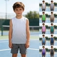 thumbnail image 2 of Boys Tank Tops Kids Mesh Quick Dry Sleeveless Athletic Shirts Youth Workout Performance Tops,7-8 Years, 2 of 5