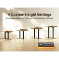thumbnail image 5 of Kyspho 63″ x 28″ Electric Standing Desk with Drawers, Height Adjustable Gaming Desk with Monitor Stand & Storage Shelf, 4 Preset Heights for Home Office, Brown, 5 of 8