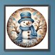 thumbnail image 1 of 5D bricolaje taladro redondo completo diamante pintura invierno muñeco de nieve Kit hogar decoración arte artesanía FLhrweasw Nuevo, 1 of 9