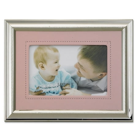 Lawrence Frames Metal Picture Frame with Faux Leather Mat