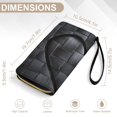 thumbnail image 6 of Womens Wallet Bifold Ladies Cluth Bag Wristlet Wrist Strap Long Purse Black Heart Pattern Design, 6 of 6