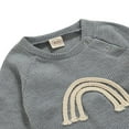 thumbnail image 4 of EIMELI Newborn Infant Baby Ribbed Pajamas Set Long Sleeve Ranibown Romper Pants Autumn Outfits Clothes Light Coffee 12-18 Month, 4 of 6