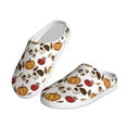 thumbnail image 2 of Balery Maple leaf nut Mushroom Pattern Women's Fuzzy Memory Foam Slippers Fluffy Winter House Shoes Indoor and Outdoor-42/43, 2 of 7