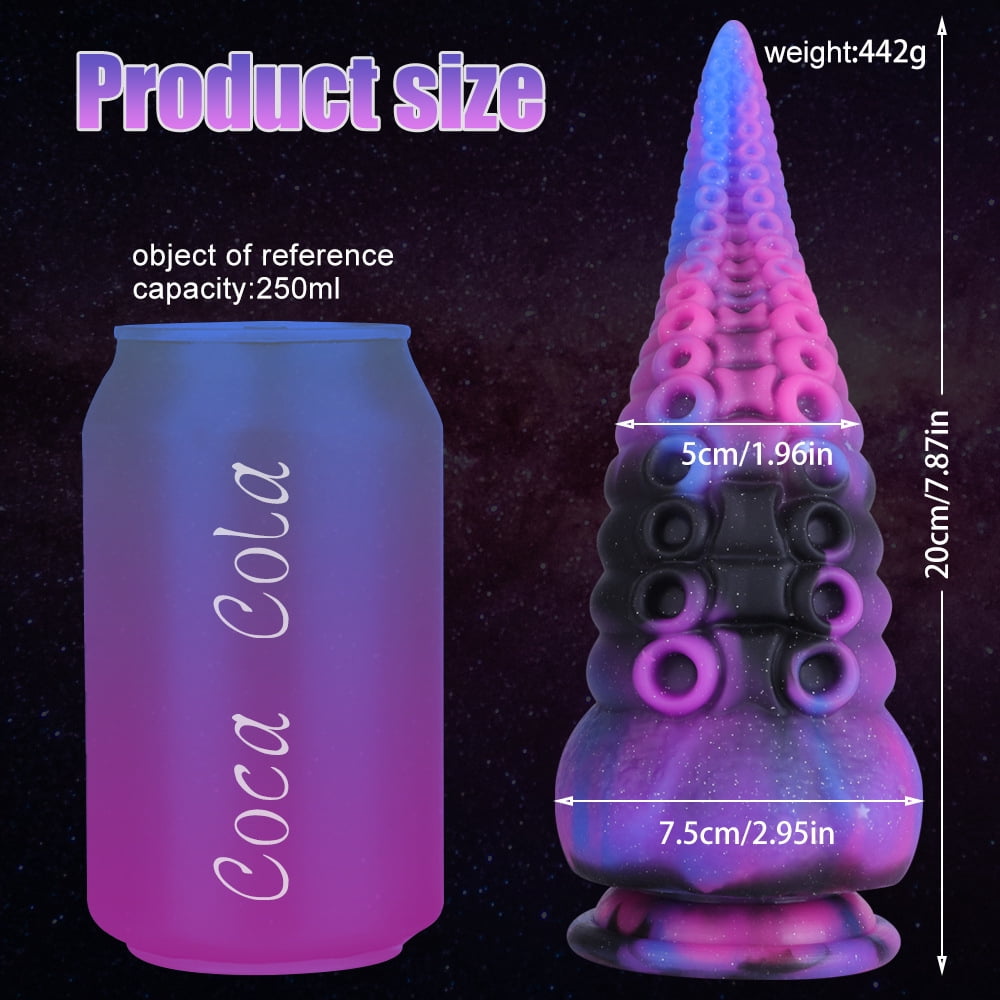 Axfly 7.87 in Butt Plug Dildo Sex Toys, Octopus Suction Cup Anal Plug Adult Toy for Women & Men, S (20*5*7.5cm)