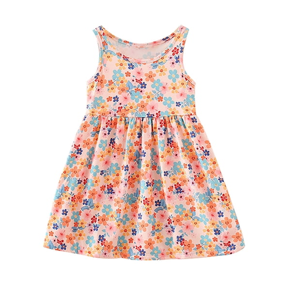 Women Summer Dresses Corduroy Overall Dress Long Oddler Girls Sleeveless Floral Prints Dress Dance Party Dresses Clothes