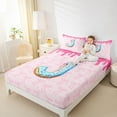 thumbnail image 4 of Feelyou Initial J Letter Twin Sheet Sets, Teen Kid Bow-tie Ribbon Bedding, 3pcs, 4 of 7
