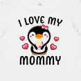 thumbnail image 4 of Inktastic I Love My Mommy with Cute Penguin and Hearts Girls Baby T-Shirt, 4 of 5
