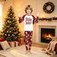 thumbnail image 5 of Yuaguia Matching Family New Year Christmas Pajamas Set, Goodbye 2026 Hello 2027 Long Sleeve Raglan Top and Red Snowflake Plaid Pants, Festive Holiday Sleepwear Loungewear, Kids 8 Years, 5 of 7