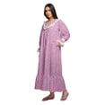 thumbnail image 2 of Moomaya Chemise de Nuit en Coton Imprimé Col Marin pour Femmes, 2 of 5
