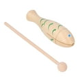 thumbnail image 2 of Wooden Musical Instrument,  Natural Wooden  Fish Shaped Percussion Instrument Round Edge Exquisite Hand Painted Percussion Instrument Toy For Preschool Educational, Toddlers, Kids, 2 of 8