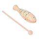 thumbnail image 1 of Instrumento de percusión Instrumento musical de madera portátil en forma de pez para niños pequeños Color madera, 1 of 9