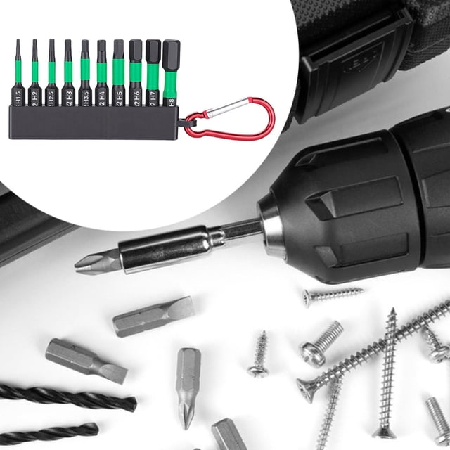Juego de puntas de destornillador, kit de puntas de cabeza, herramientas profesionales portátiles para reparación de hardware electrónico, de impacto Estilo A