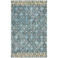 thumbnail image 2 of SAFAVIEH Aspen Stars Geometric Diamonds Wool Area Rug, Blue/Gold, 5' x 8', 2 of 9
