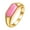 Gold Pink, variant on Stainless Steel 8MM Vintage Personality Gemstone Ring for Men Women Silver Brown Size 8