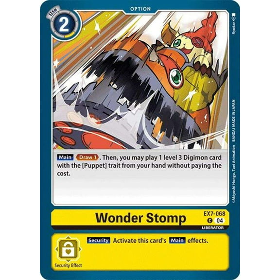 Digimon Liberator Common Wonder Stomp EX7-068