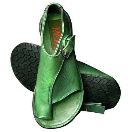 

Womens Flat Sandals Open Toe Buckle Strap Beach Shoes Anti-slip Breathable for Summer