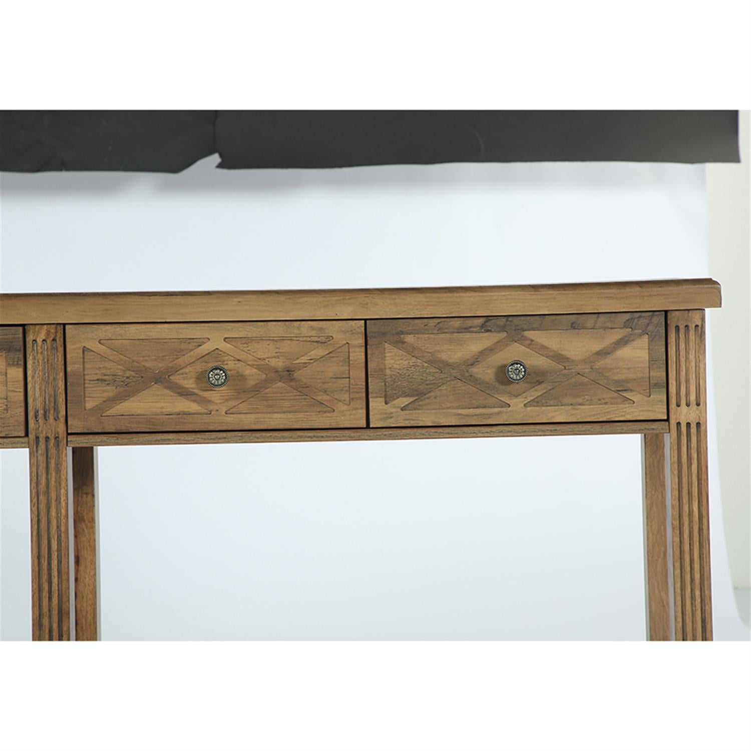 Demi Bonn 70.8" Console Table, 4 - Drawer Farmhouse Sofa Tables with Bottom Storage Tribesigns, Foyer Display Table, Brown