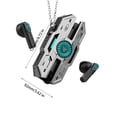 thumbnail image 3 of TOPRenddon True Wireless Earbuds Bluetooth 5.3 Metal in-Ear Headphones Wireless Gaming Earbuds Cordless Ultra-Low Latency Cool Mecha Bluetooth Earphones TWS Stereo Ear Buds for iPhone Android PC, 3 of 3