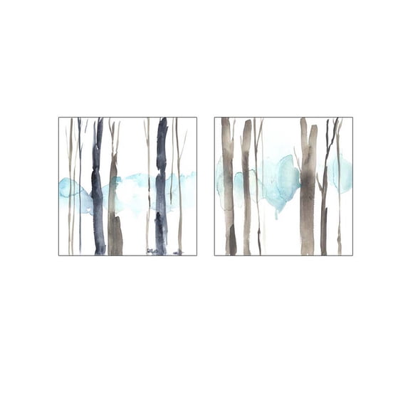 Great Art Now Snow Line B by Jennifer Goldberger 2 Piece Print Art Set Each 12W x 12H