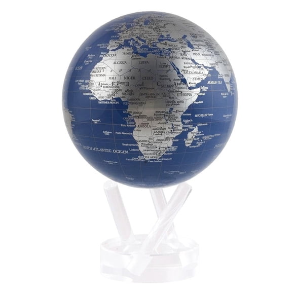 MOVA Globo Metálico Azul y Plata 4.5""