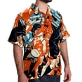 thumbnail image 2 of Football Men's Short Sleeve Beach Shirts, Casual Printed Poplin Button Down, Unisex Summer Hawaiian Shirt, 2 of 6