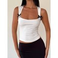 thumbnail image 2 of Michellecmm  Women Tank Tops Bow Embellished Sleeveless Vests Summer Shirts, 2 of 7