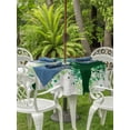 thumbnail image 3 of Outdoor Tablecloth with Umbrella Hole for Patio/Picnic/Party/Camping, Football Waterproof Table Cloth Round Cover Washable, Green Player Silhouette Soccer Sports Rustic (Dia 60"), 3 of 9