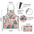 thumbnail image 3 of Pioneer Flower Floral Print Pattern Apron-Garden Aprons for Women with Pockets-Cotton Linen Waterproof Kitchen Cooking Gardening Aprons Adjustable for Kitchen,Cooking,BBQ and Salon 33x27 Inch, 3 of 7