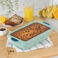 thumbnail image 2 of Starfrit Silicone Baking Pan - Loaf Pan with Integrated Metal Frame – 9.5” x 4” (24 cm x 10 cm) – Green, 2 of 8
