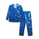 thumbnail image 1 of Balery A Blue Glitter Pijama para Hombre de Dos Piezas con Manga Larga, Conjunto de Dormir y Descanso Suave con Bolsillos-XX-Large, 1 of 1