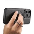 thumbnail image 3 of Funda para iPhone 14 Pro compatible con MagSafe, con textura cerosa, soporte giratorio y cubierta trasera de cuero., 3 of 5