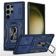thumbnail image 5 of For Samsung Galaxy S25+ /S25 Plus /S24+ Plus Case, Tough Hybrid Case with Movable Camera Window & Metal Ring Stand Shockproof Phone Cover (Blue), 5 of 8